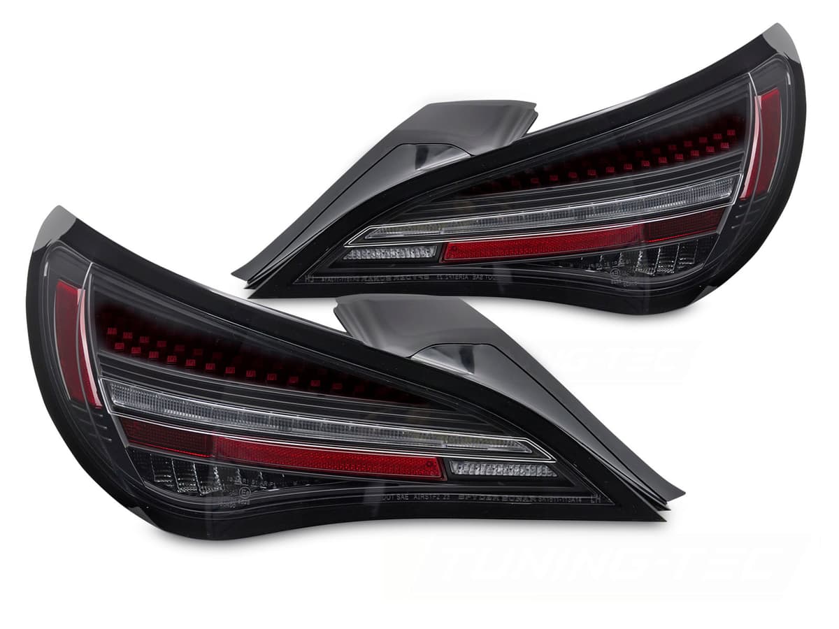 Tail lights Mercedes CLA C117 13-16 LED Black SEQ Red Bar OE Bulb
