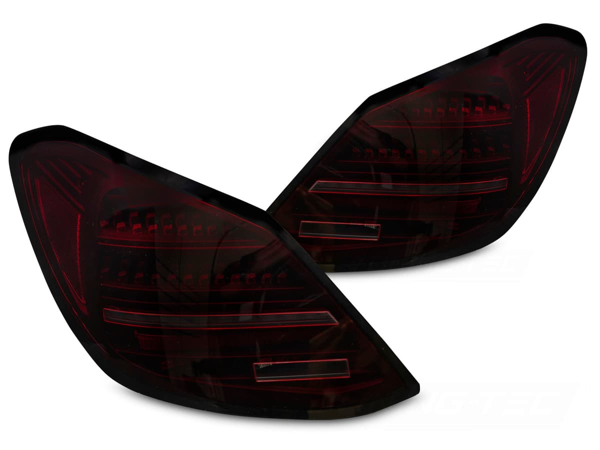 Tail lights Mercedes C-Class W205 14-21 LED Red Smoke SEQ