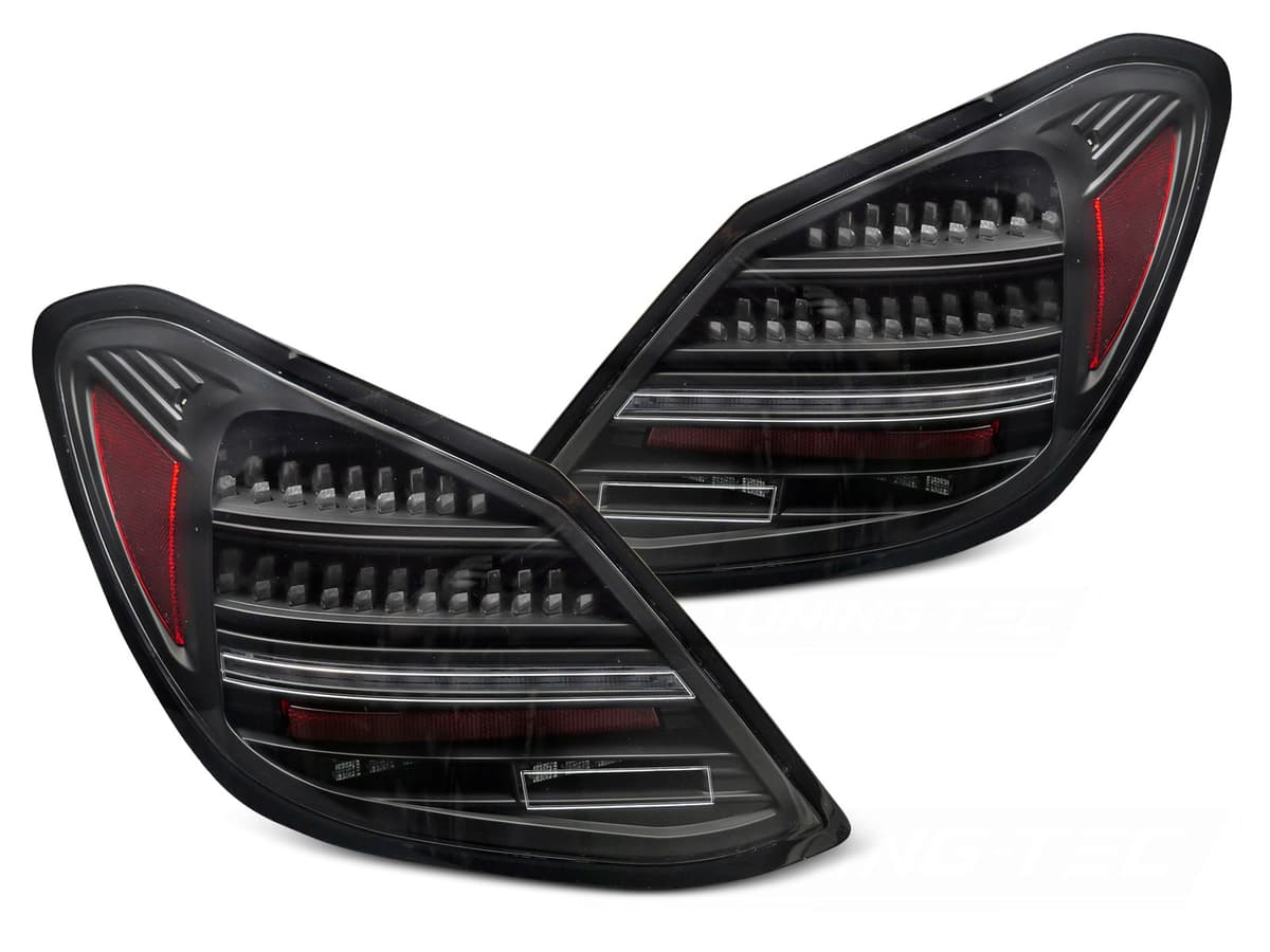 Tail lights Mercedes C-Class W205 14-21 LED Black SEQ