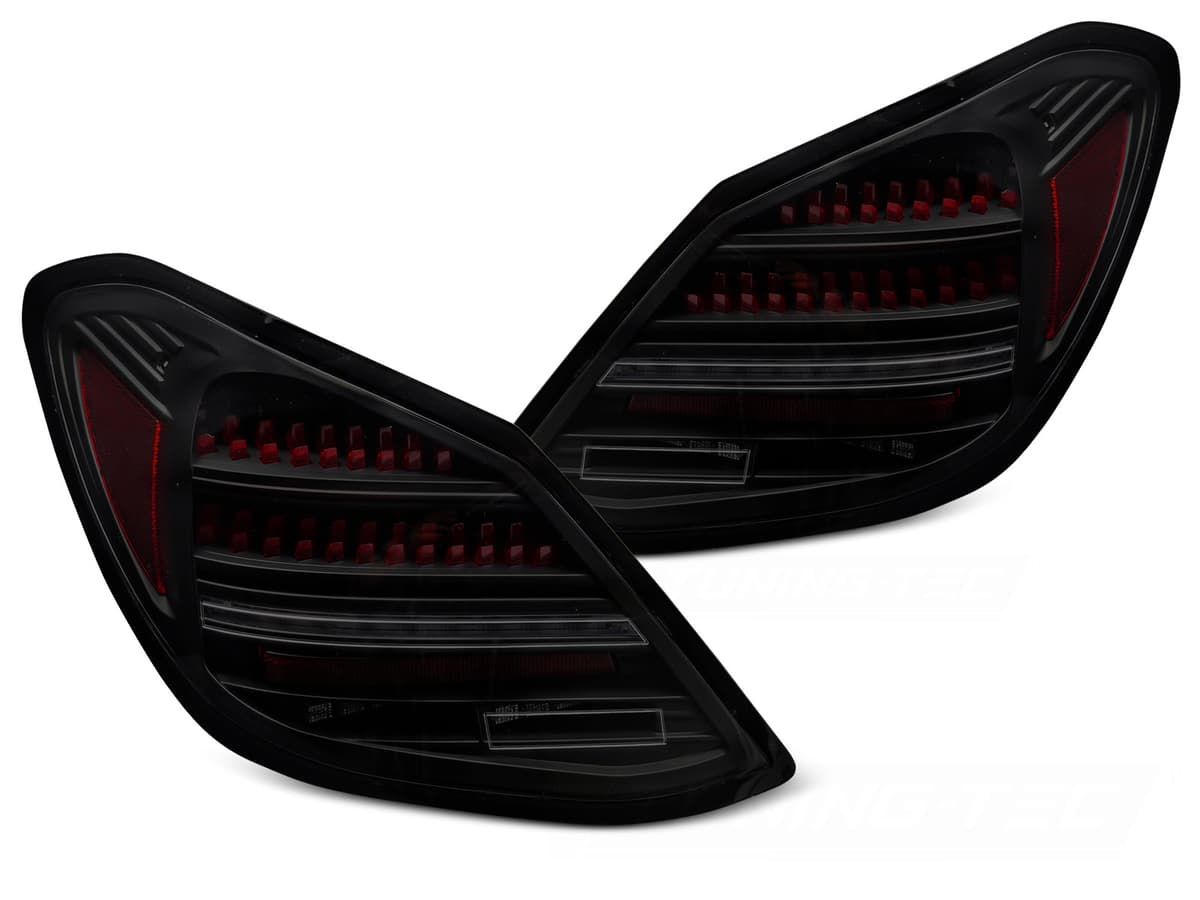 Tail lights Mercedes C-Class W205 14-21 LED Smoke SEQ Red Bar