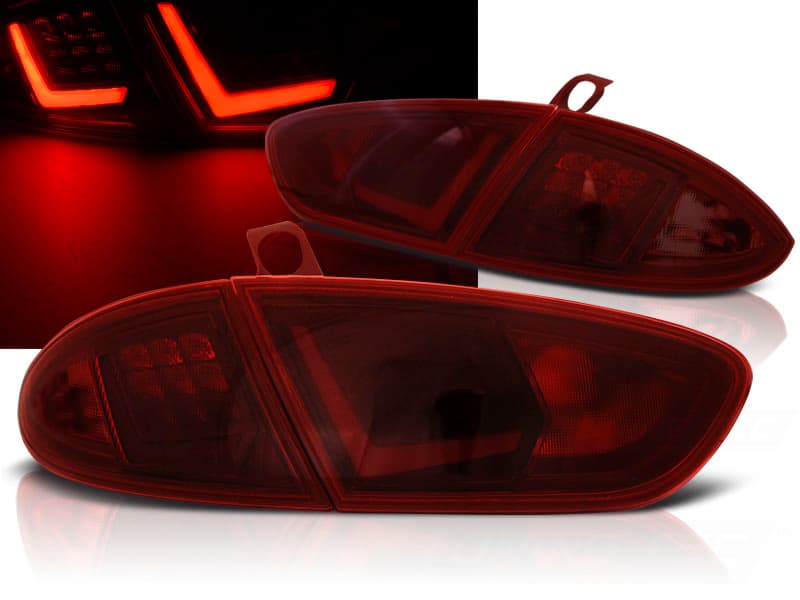 Zadné LED BAR svetlá Seat Leon 1P 09-12 Red Smoke