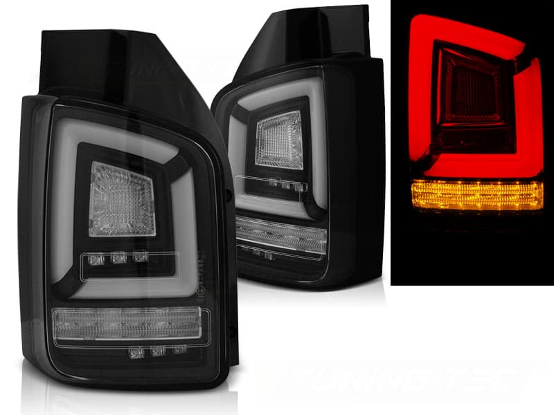 Zadné LED BAR svetlá VW T5 03-09 Black (dvojité dvere)
