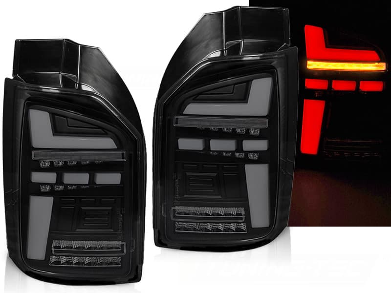 Zadné LED BAR svetlá VW T6 15-19 Black Smoke (výklopné dvere)