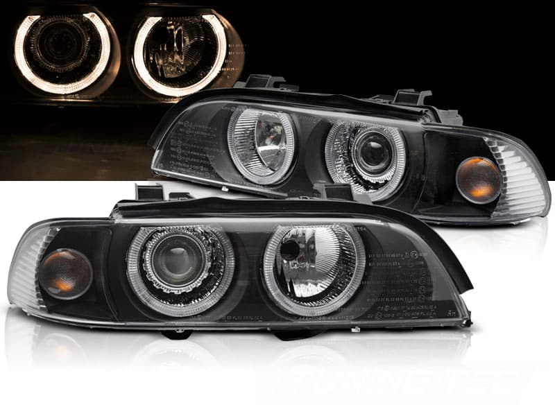 Predné xenónové svetlá BMW E39 LCI 00-03 Angel Eyes Black