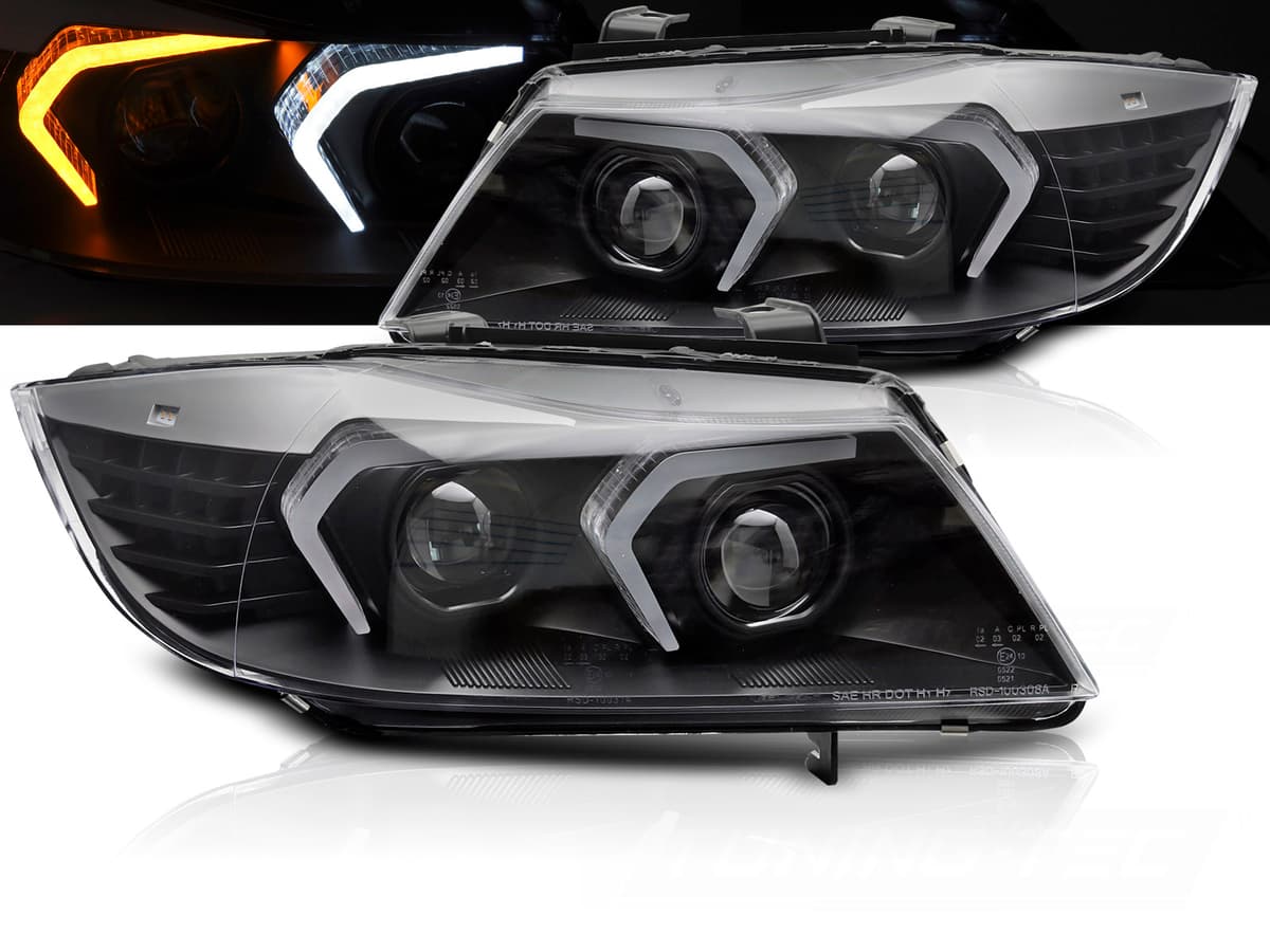 Predné Full LED svetlá BMW E90 / E91 05-08 Black