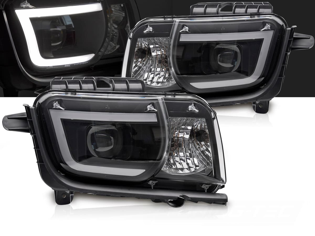 Predné svetlá Chevrolet Camaro 09-13 Tube Light Black