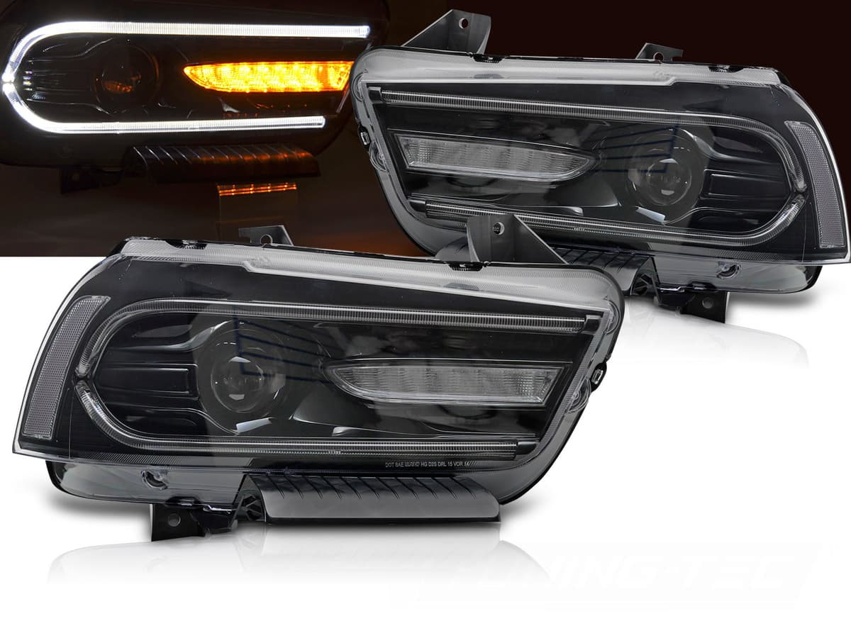 Predné svetlá Dodge Charger LX II 11-15 LED Black
