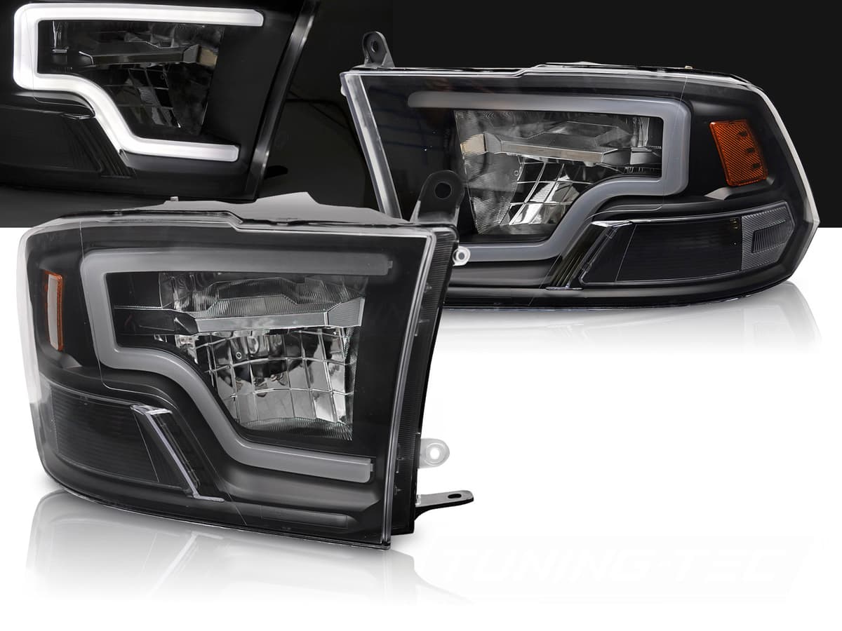 Predné LED svetlá Dodge Ram 09-18 Tube Light Black