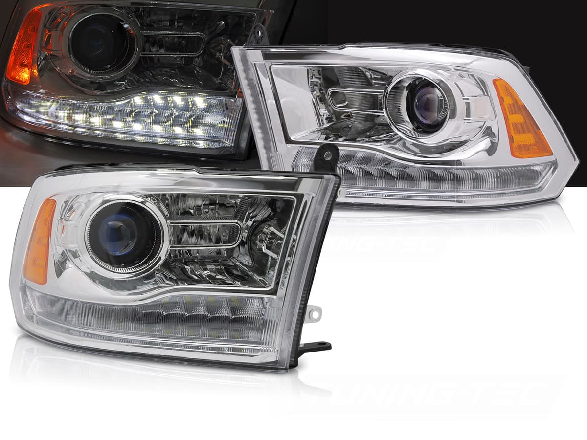 Predné svetlá Dodge Ram 09-18 Chrome