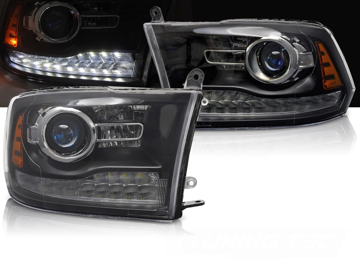 Predné svetlá Dodge Ram 09-18 Black