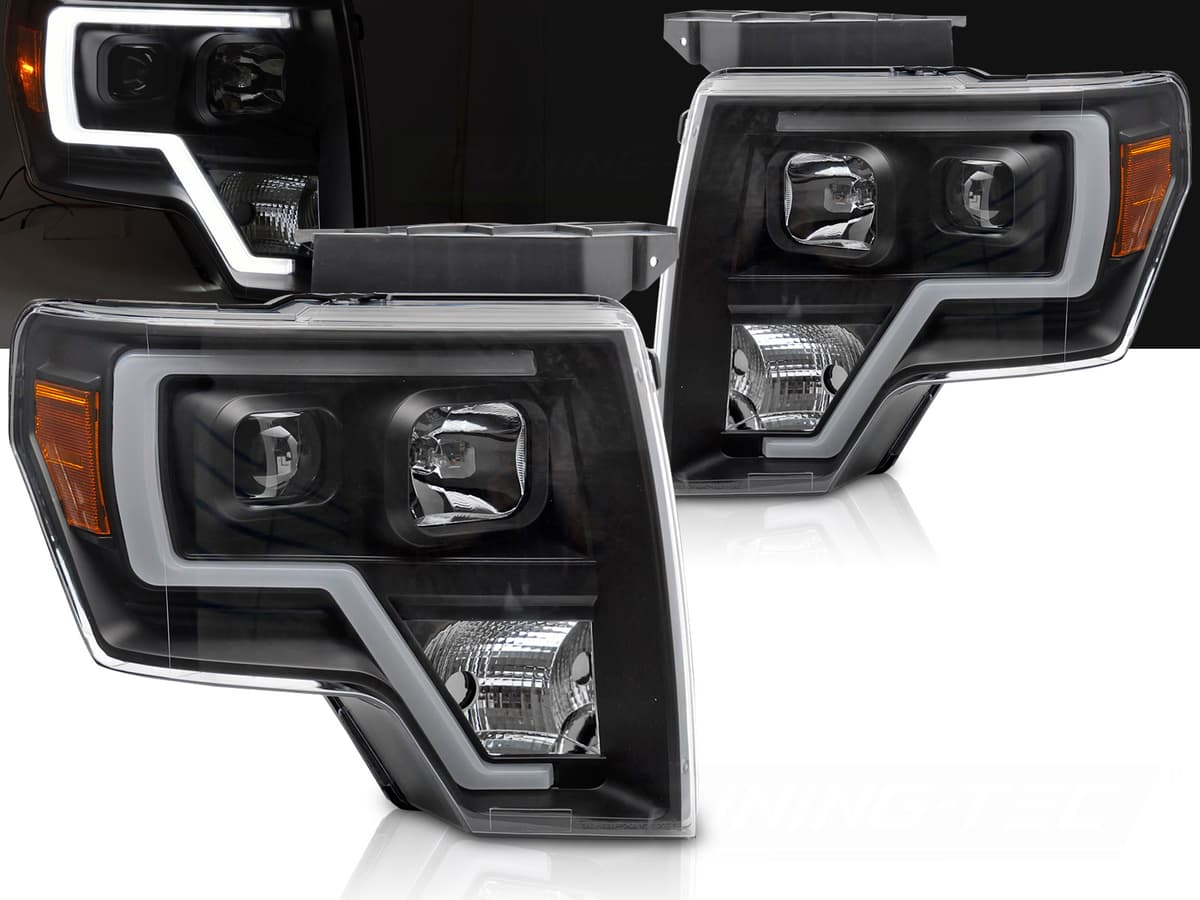Predné svetlá Ford F-150 08-14 Tube Light Black