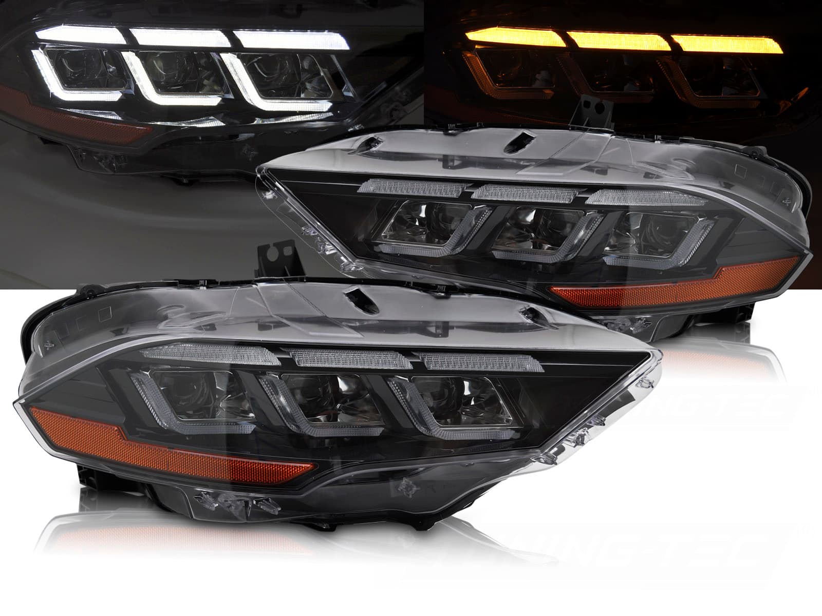Predné Full LED svetlá Ford Mustang 18-22 DRL