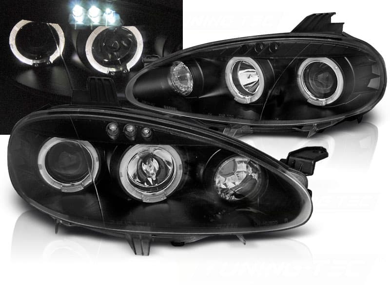 Predné svetlá Mazda MX5 01-05 Angel Eyes Black