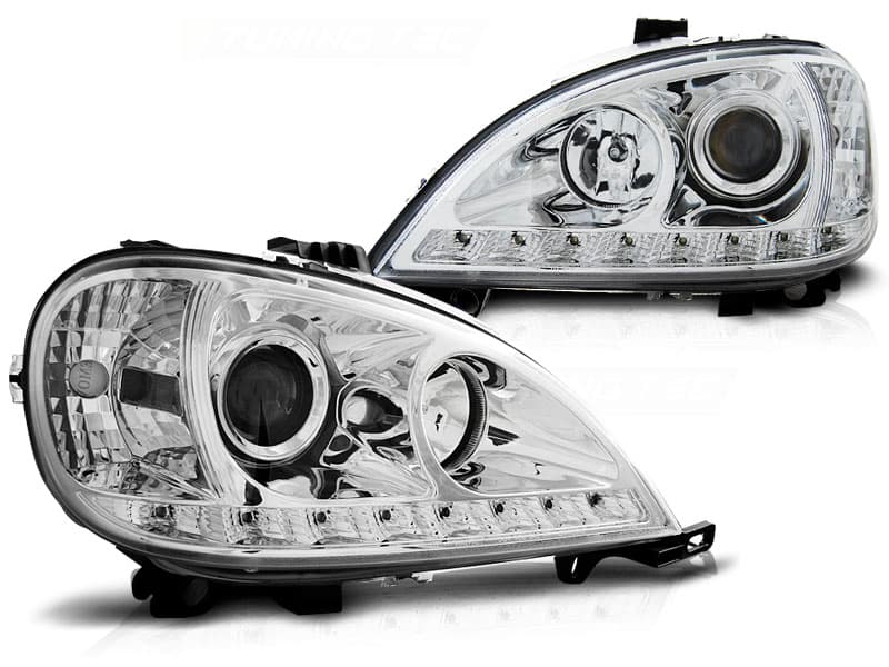 Predné svetlá Mercedes ML trieda W163 98-01 Daylight Chrome