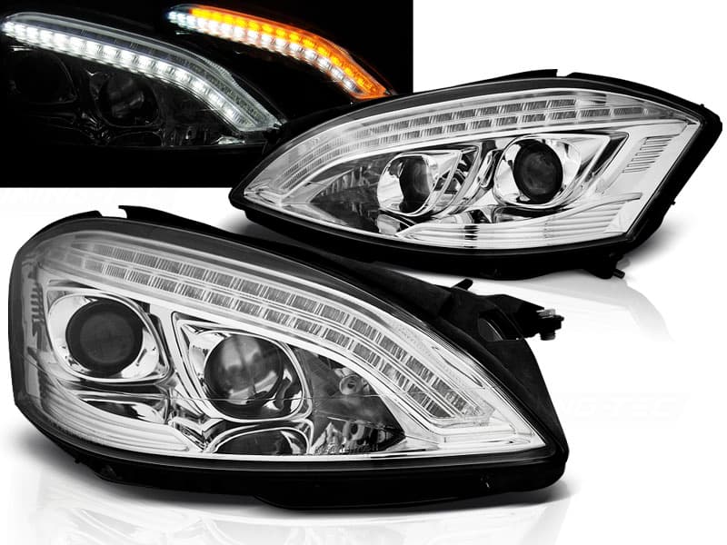 Predné xenónové svetlá Mercedes S trieda W221 05-09 Daylight Chrome - B2