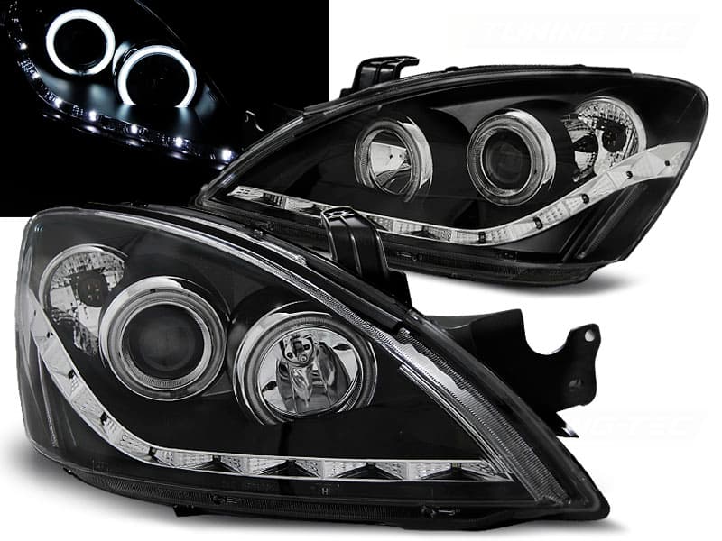 Predné svetlá Mitsubishi Lancer VII 04-07 Daylight Angel Eyes Black