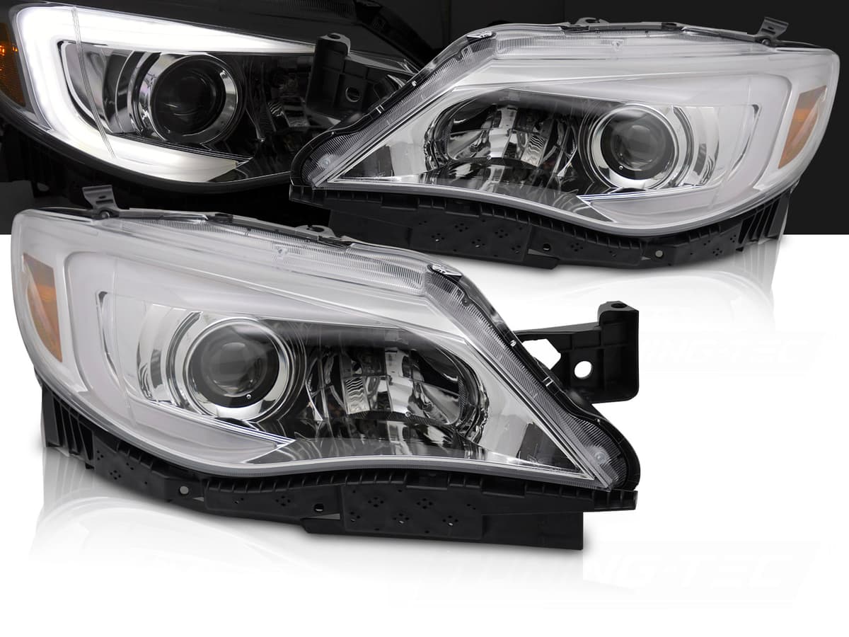 Predné svetlá Subaru WRX 08-14 Tube Light Chrome