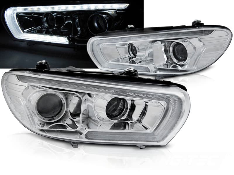 Predné svetlá Volkswagen Scirocco III 14-17 Tube Light Chrome