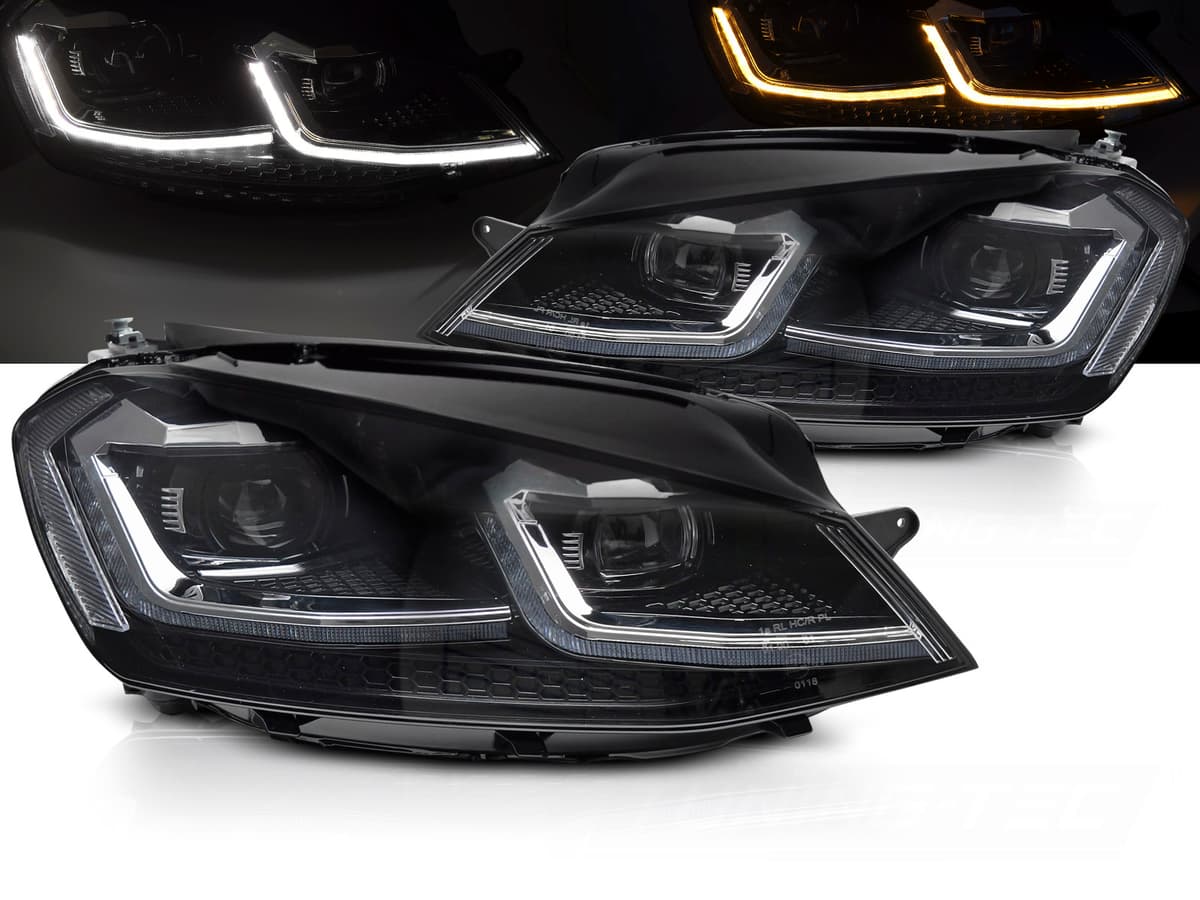 Predné svetlá Volkswagen Golf VII 13-17 Silver Line LED DRL