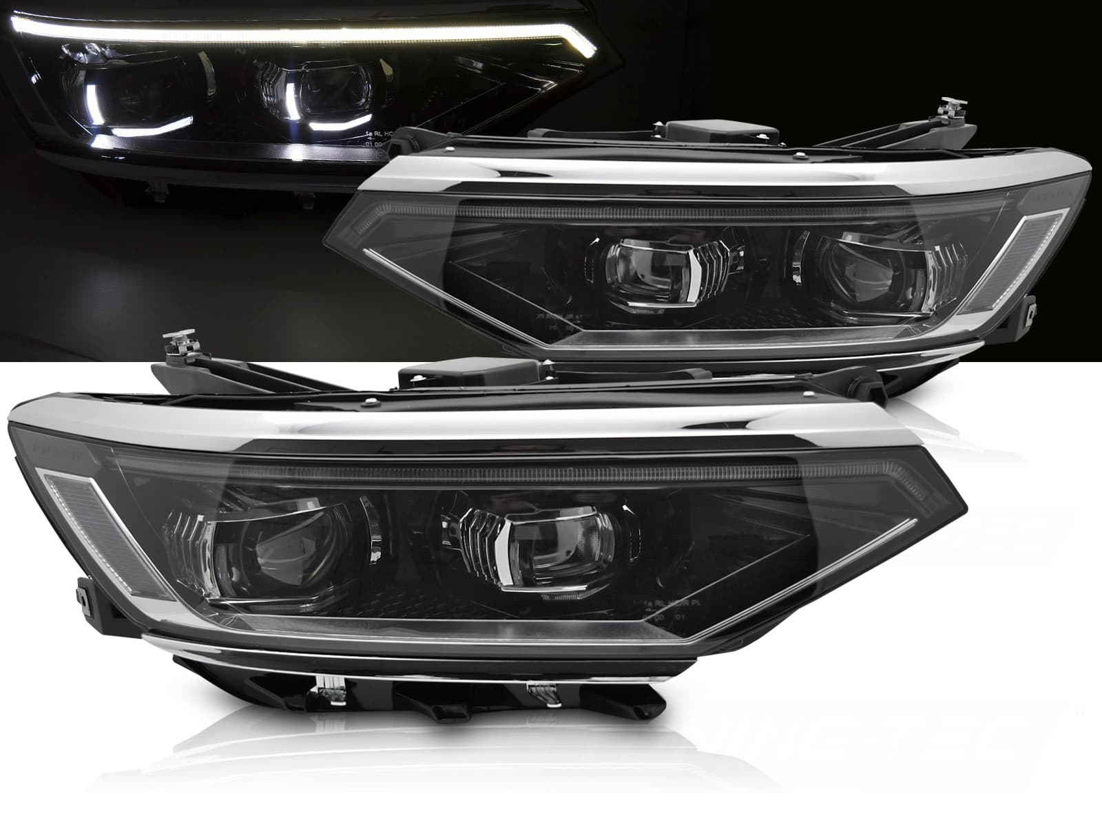 Predné Full LED svetlá Volkswagen Passat B8 19-23 SEQ DRL