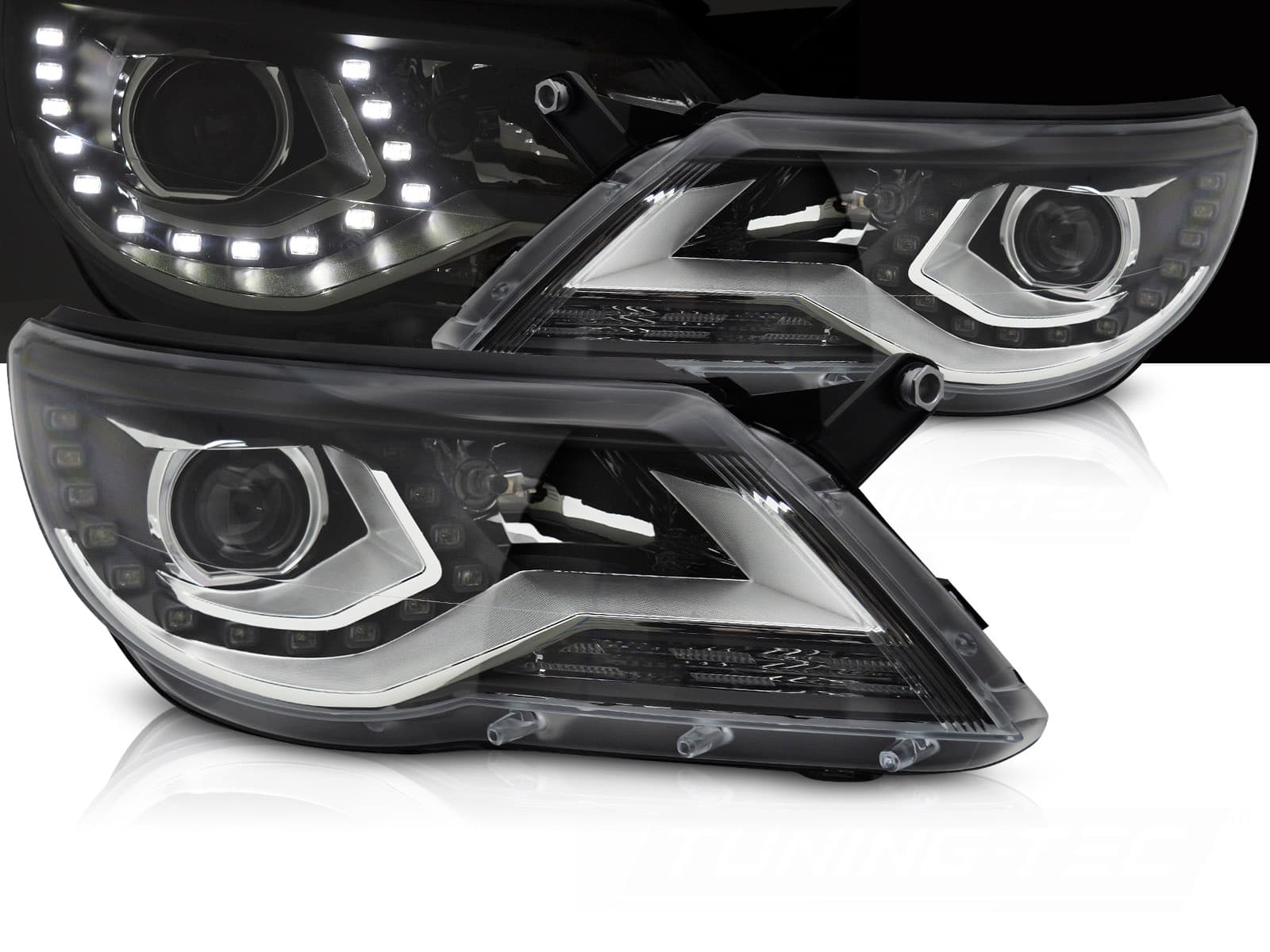 Predné svetlá Volkswagen Tiguan I 07-11 Daylight Black