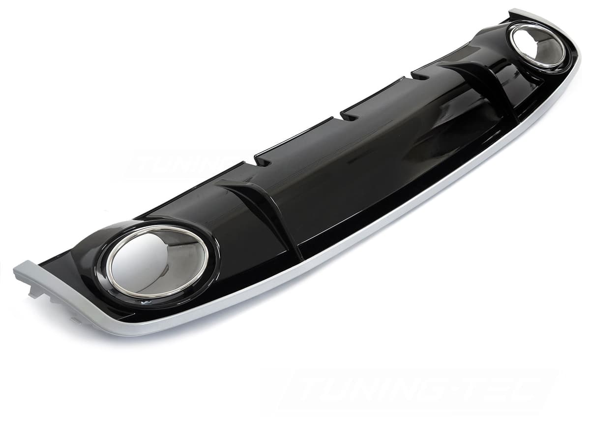 Difúzor Audi A4 B8 12-15 Single Outlet Glossy Black Sport Style