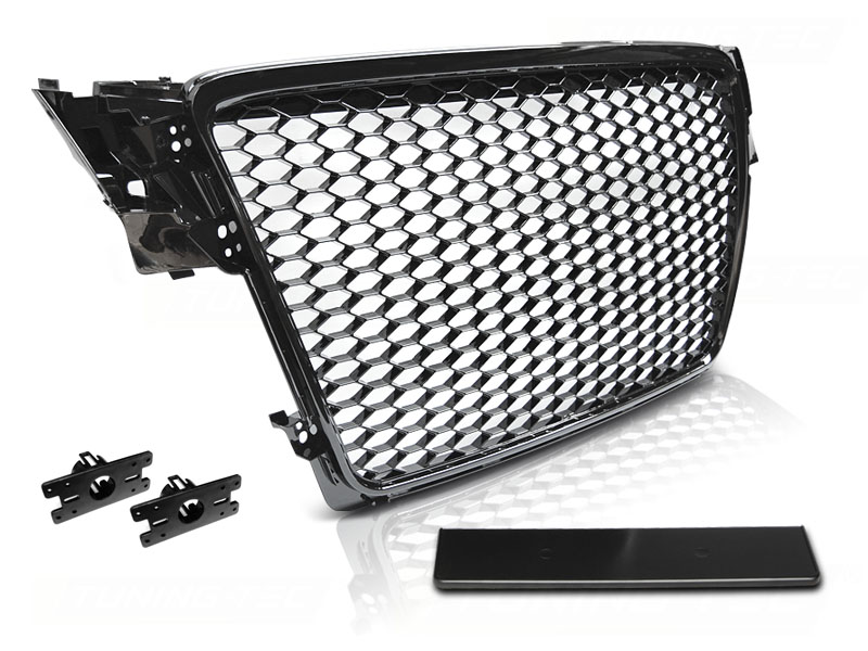 Predná maska Audi A4 B8 08-11 RS Style Glossy Black