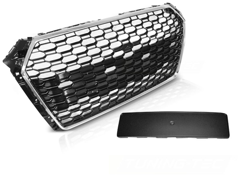 Predná maska RS4 Style Audi A4 B9 Black Chrome