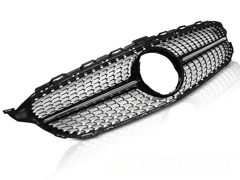 Predná maska Mercedes W205 14-18 Sport Glossy Black Chrome