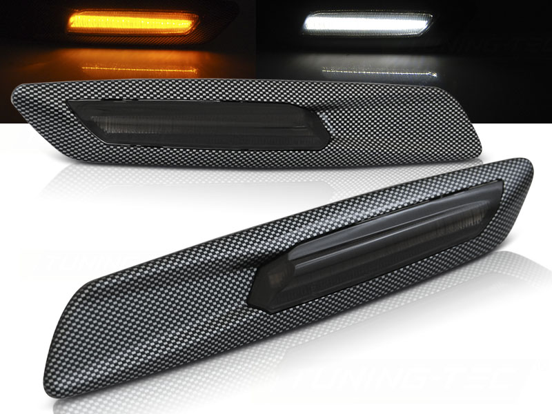 Bočné smerovky BMW E60/E90/E92/E82 Carbon LED Smoke