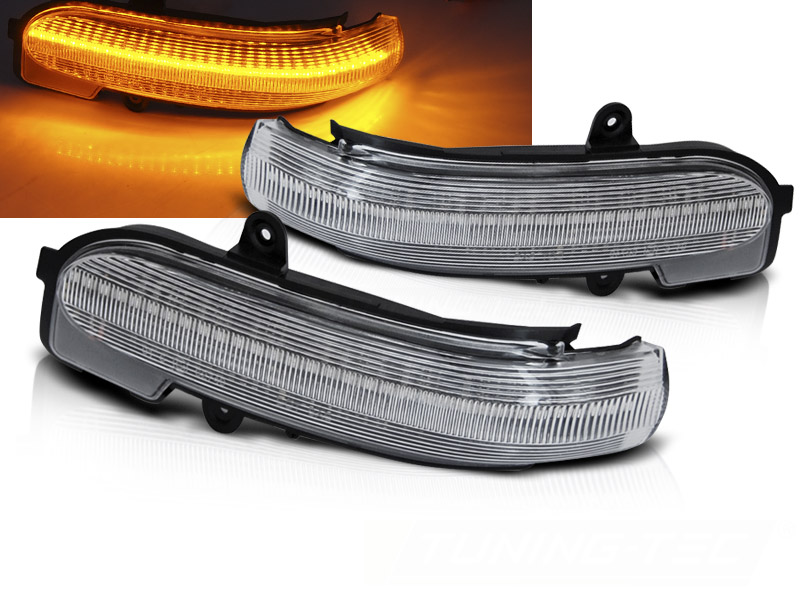 Smerovky do zrkadiel Mercedes W203 LED Dynamic White