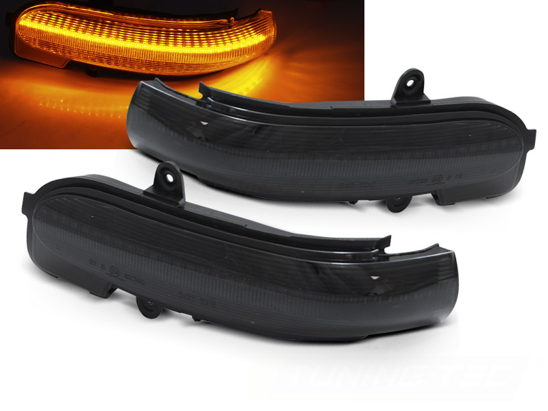 Smerovky do zrkadiel Mercedes W203 LED Dynamic Smoke