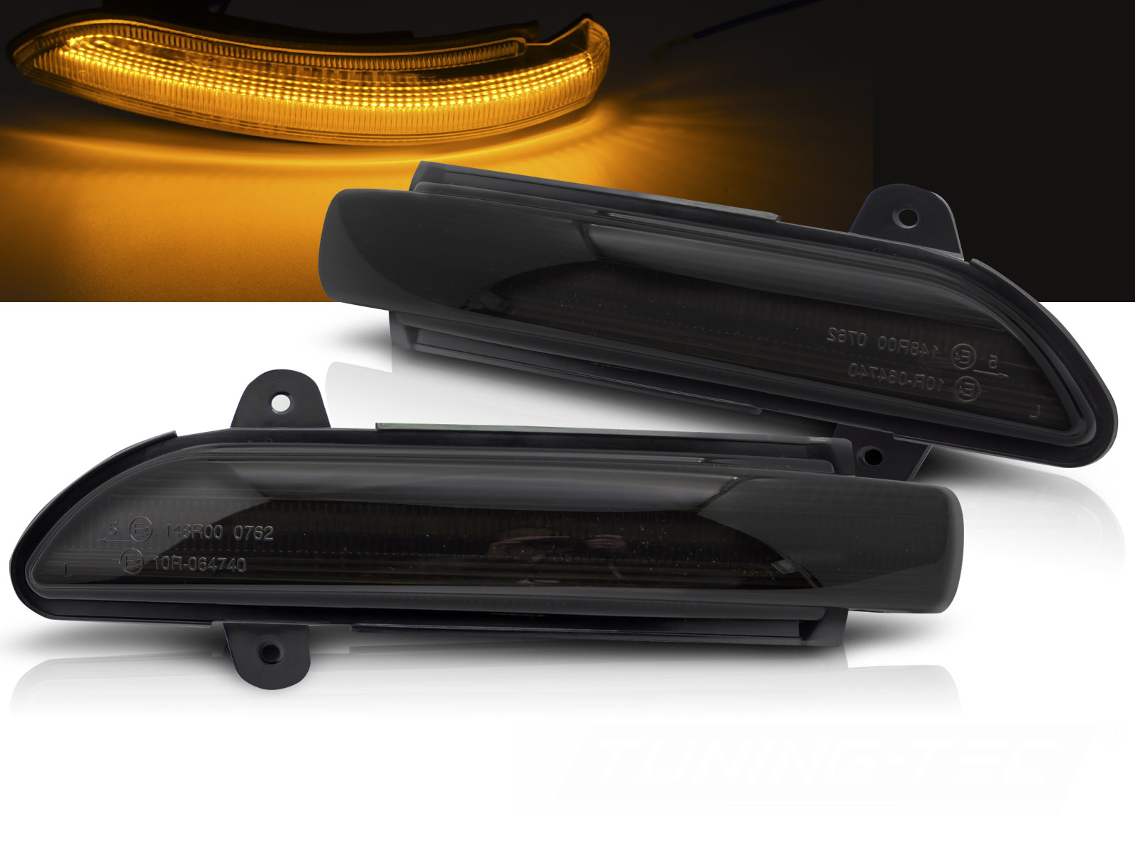 Smerovky do zrkadiel Mercedes W211 W221 LED Smoke