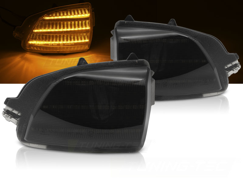 Smerovky do zrkadiel Volvo XC70 XC90 LED Smoke