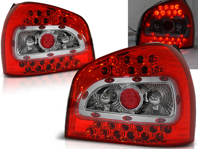 Zadné svetlá Audi A3 96-03 LED Clear Red