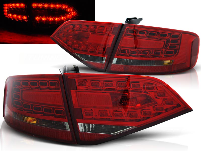 Zadné svetlá Audi A4 B8 Sedan 08-11 LED Red Smoke