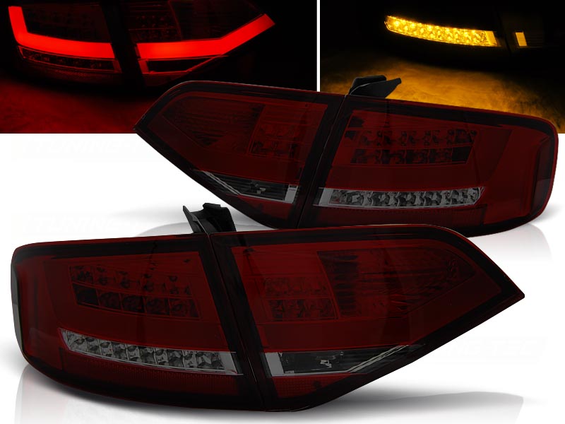 Zadné svetlá Audi A4 B8 08-11 LED BAR Red Smoke