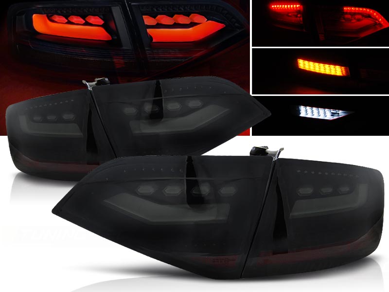 Zadné svetlá Audi A4 B8 08-11 LED Black Smoke