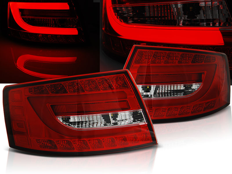 Zadné svetlá Audi A6 C6 04-08 6-PIN LED Red White