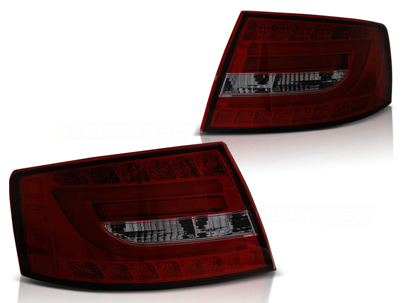 Zadné svetlá Audi A6 C6 04-08 7-PIN LED Red Smoke
