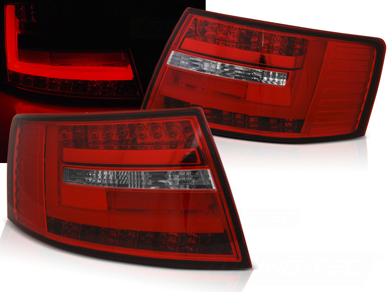 Zadné svetlá Audi A6 C6 04-08 6-PIN LED BAR Red White