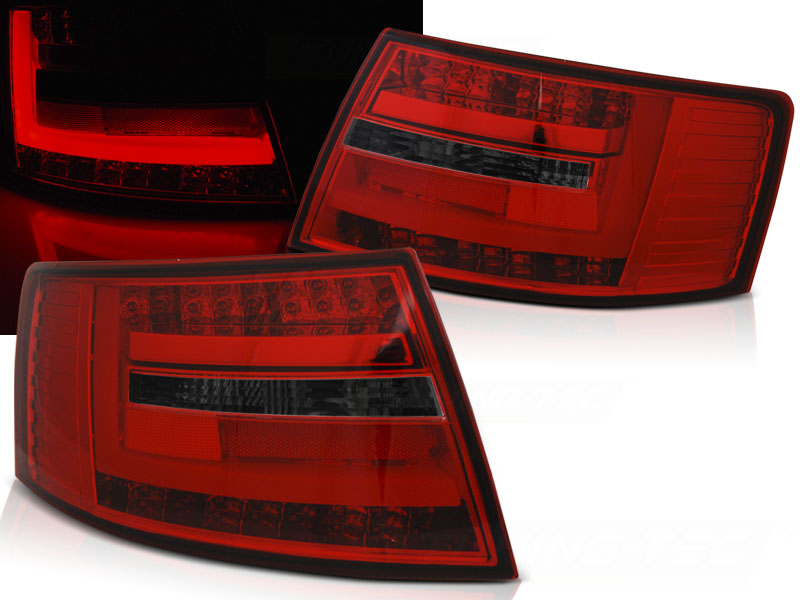 Zadné svetlá Audi A6 C6 04-08 7-PIN LED BAR Red Smoke