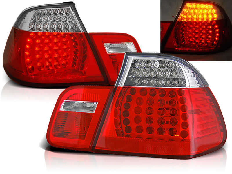 Zadné svetlá BMW E46 Sedan 98-01 LED Clear Red