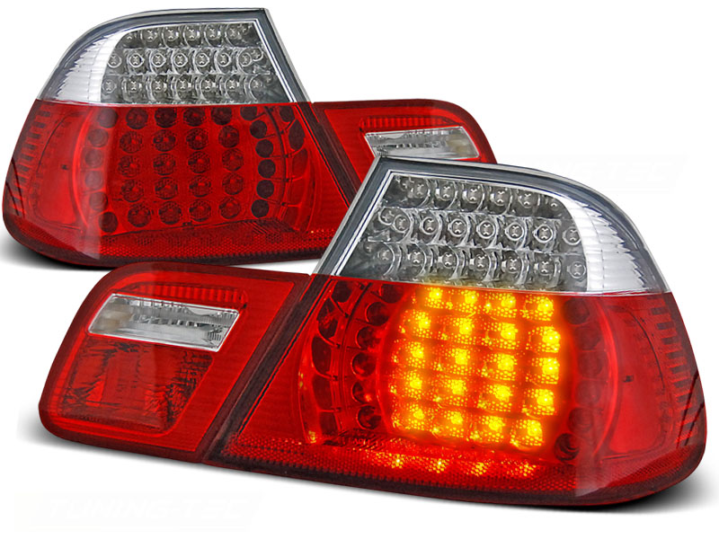 Zadné svetlá BMW E46 Coupe 99-03 LED Clear Red