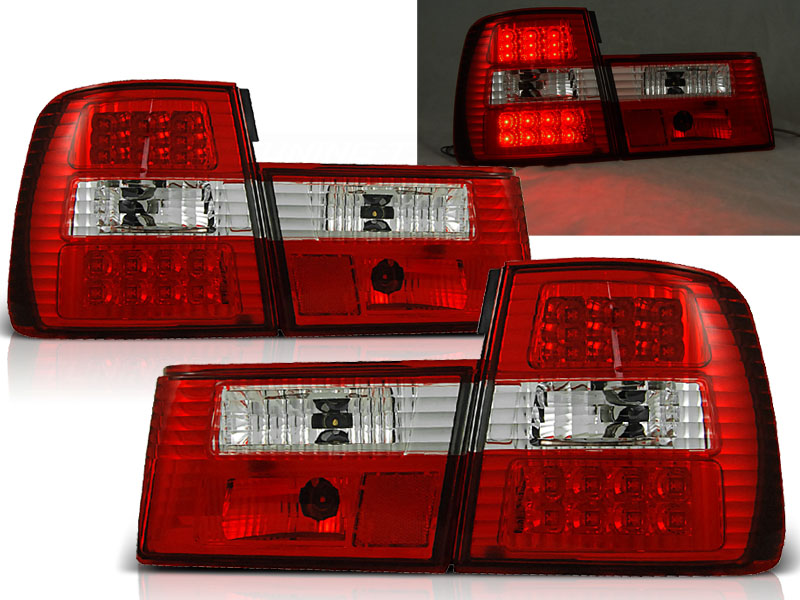 Zadné svetlá BMW E34 Sedan 88-95 LED Clear Red