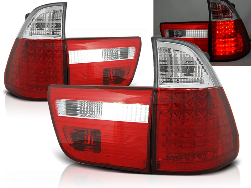 Zadné svetlá BMW E53 X5 99-03 Red LED