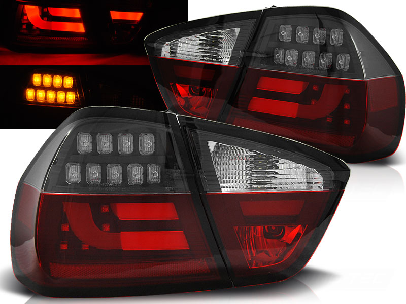 Zadné svetlá BMW E90 Sedan 05-08 LED BAR Red White Black