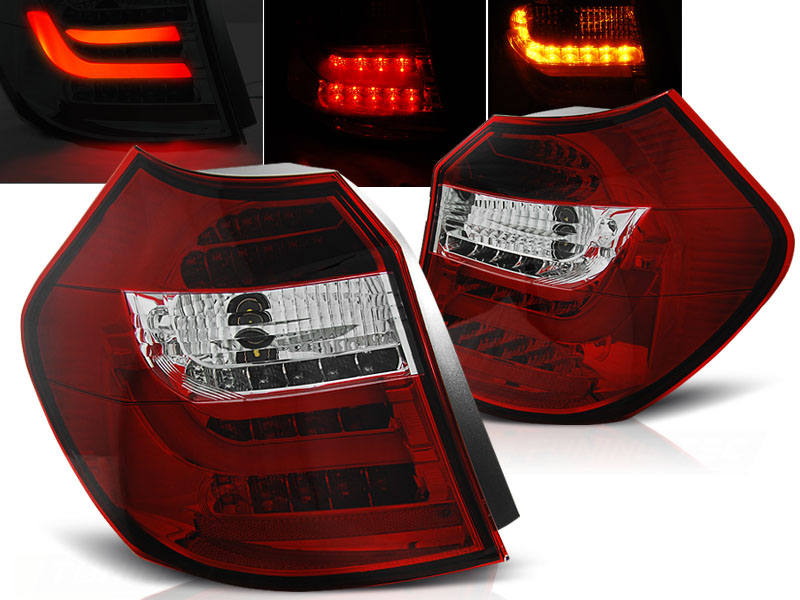 Zadné svetlá BMW E81/E87 04-07 LED BAR Red White