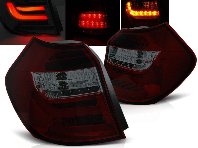 Zadné svetlá BMW E81/E87 04-07 LED BAR Red Smoke