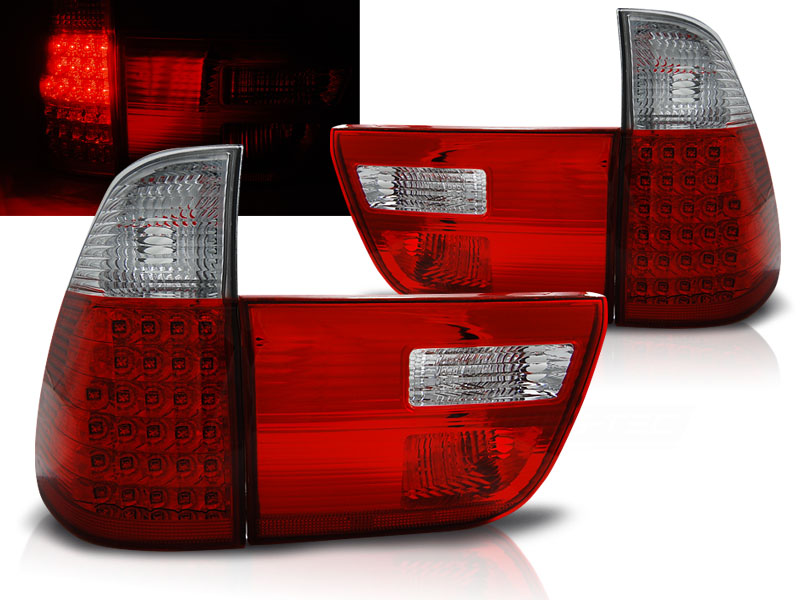 Zadné svetlá BMW E53 X5 99-03 Red White